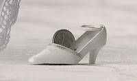 sixpence English wedding shoe